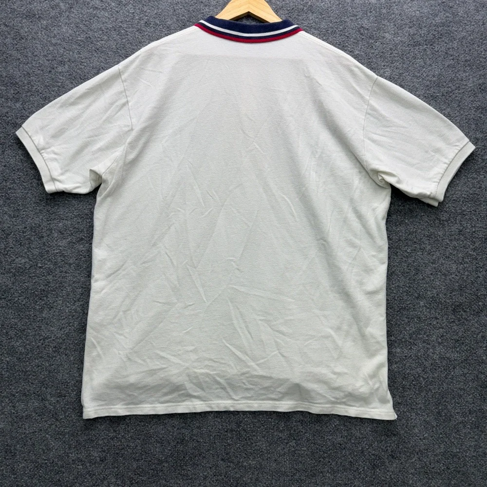 Vintage Polo Ralph Lauren Polo Shirt Mens 2XL White Short Sleeve Collar Casual